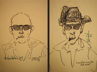 Jack Nicholson Draws Hunter S. Thompson