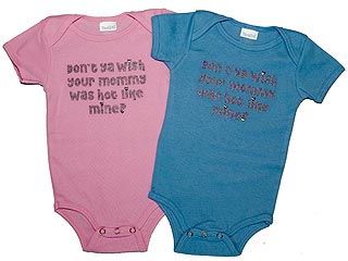 Jennifer Lopez Gets Pink and Blue Onesies