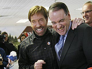Chuck Norris Knocks Mike Huckabee Around – But Not Out