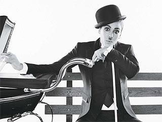 FIRST LOOK: Jessica Alba Poses as Charlie Chaplin