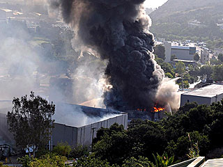 Fire Devours Universal Studios Sets