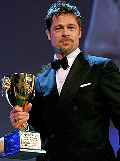 Brad Pitt Wins Best Actor & Congrats on His Twins