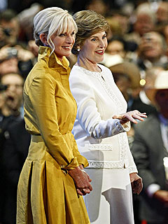 Laura Bush and Cindy McCain Raise Money for Gustav Victims