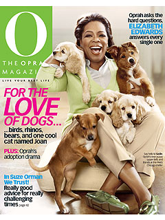 Oprah Winfrey Poses with New Puppy for Her Magazine