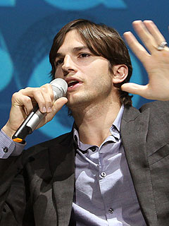 Ashton Kutcher Takes In a Vaudeville Show