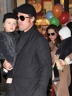 Brad Pitt and Angelina Jolie Visit Big Apple Art Supply Store
