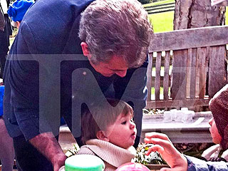 PHOTO: Mel Gibson Out with Baby Daughter Lucia