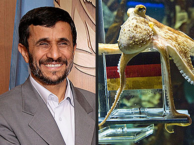 The Water Bowl: Iranian President Condemns Paul the Octopus! Plus, Denis Leary Meets a Bear