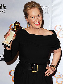 Meryl Streep at Globes: T-Bone and Tears