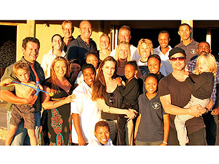 Brad Pitt & Angelina Jolie Have Family Time in Namibia