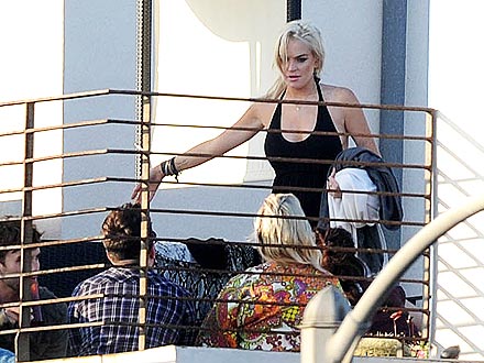 Lindsay Lohan's House Arrest Rooftop Party