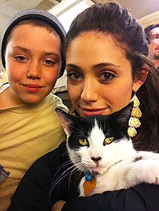 Emmy Rossum's Cat Doesn't Play Nice