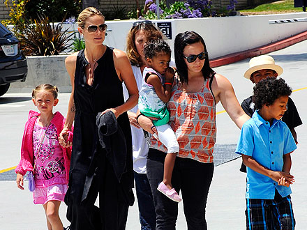 Heidi Klum Treats Her Kids to a Movie & M&Ms