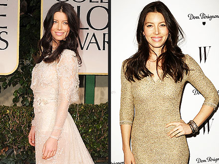 Golden Globes Red Carpet: Jessica Biel Not Wearing Engagement Ring
