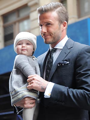 David Beckham Takes His Ladies, Victoria and Harper, Out in SoHo