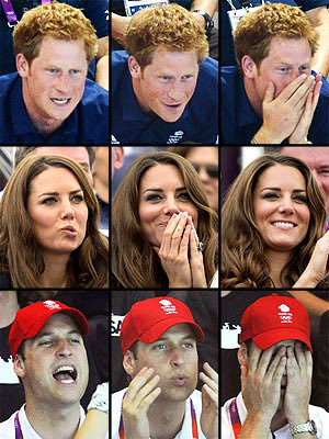 London 2012 Olympics: Prince William, Prince Harry, Kate React to Competition