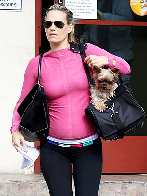 Molly Sims Pregnant, Picks Up Dog from Vet