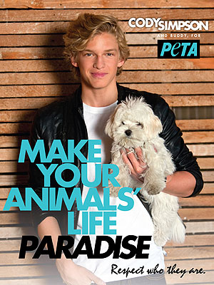 Cody Simpson Stars in New PETA Ad