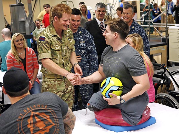 Prince Harry Visits Walter Reed National Military Medical Center