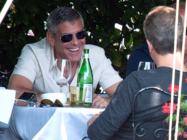 George Clooney Flashes Million-Dollar Smile in Italy