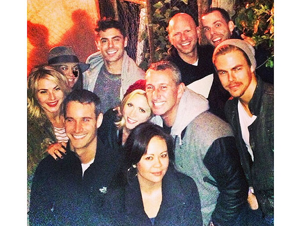 Zac Efron Hits Haunted Hayride, Post-Rehab, with Brittany Snow and Julianne & Derek Hough