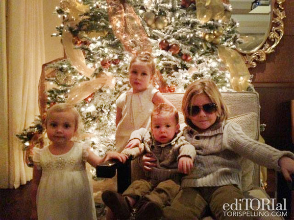 Tori Spelling Blogs About Happy Family Time Despite Cheating Report