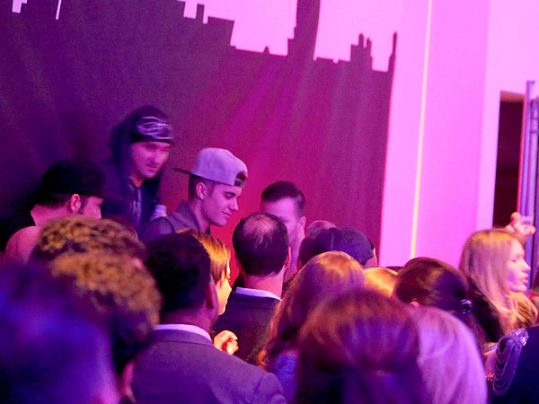 Justin Bieber Makes a Scene at Maxim Super Bowl Party