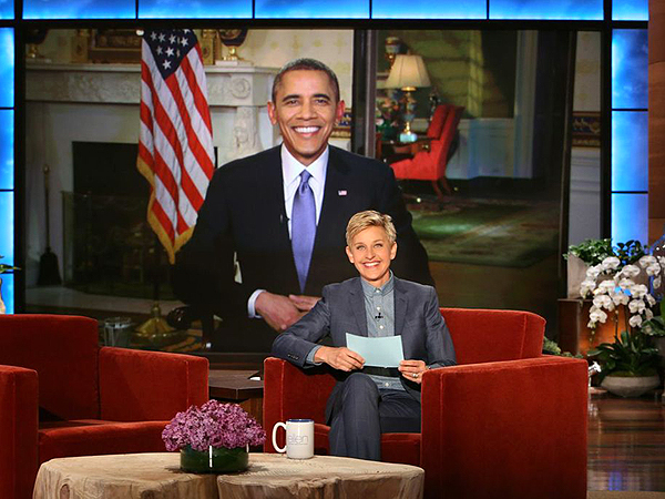 President Obama Talks to Ellen DeGeneres About Oscars Selfie, House of Cards