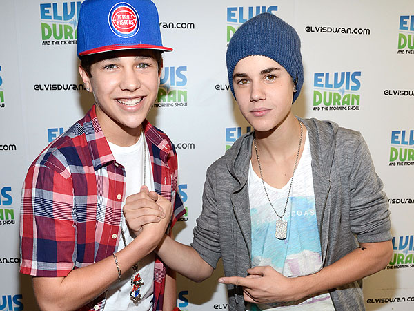 Justin Bieber and Austin Mahone Hit the Recording Studio
