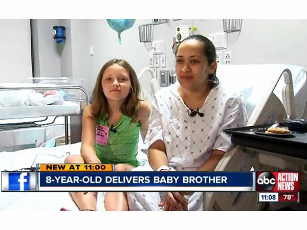 8-Year-Old Tampa Girl Helps Deliver Her Baby Brother at Home