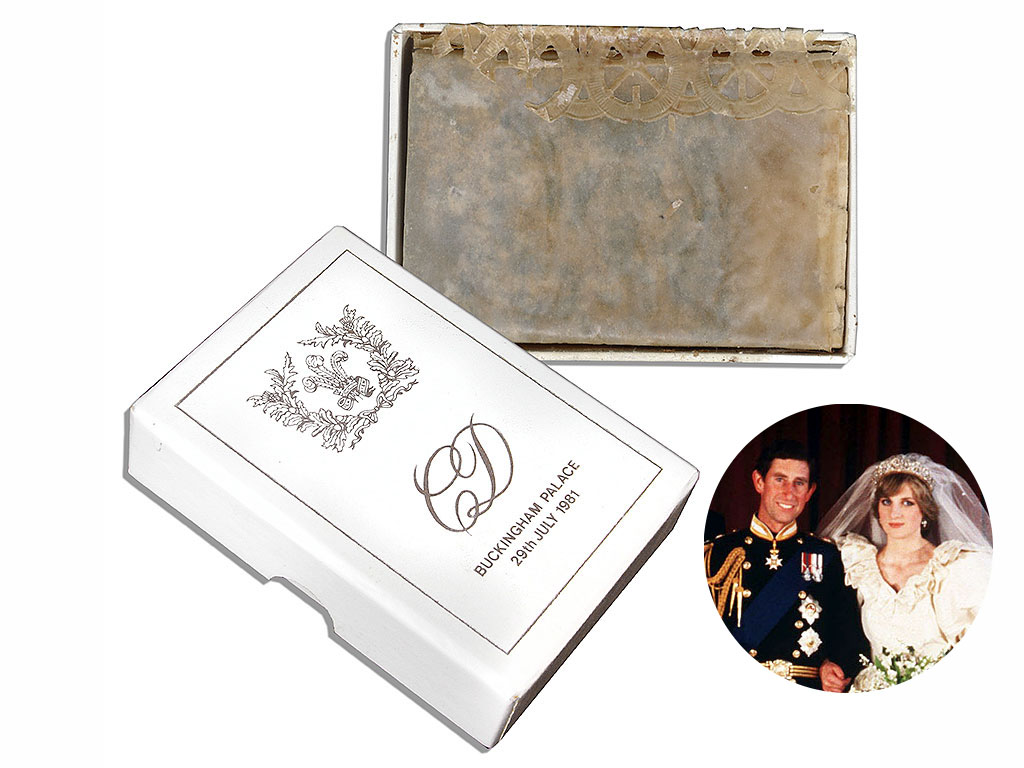 Charles and Diana's Wedding Cake Slice Sold at Auction