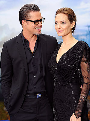 Brad Pitt Joins Angelina Jolie at Maleficent Event in London