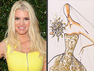 picture of jessica simpsons wedding dress