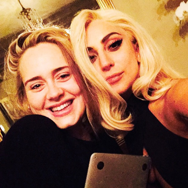 Lady Gaga and Adele Snap Epic Selfie - Music News, Adele, Lady Gaga ...
