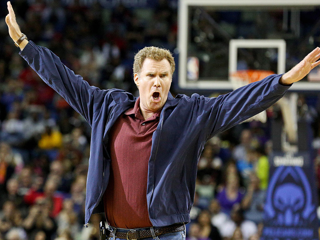 Will Ferrell Hits Cheerleader with Basketball Video