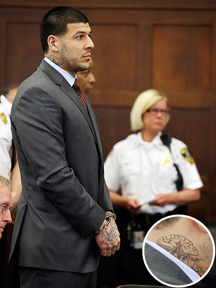 Aaron Hernandez Flaunts New 'Lifetime' Tattoo Amid Reports of Prison Fight