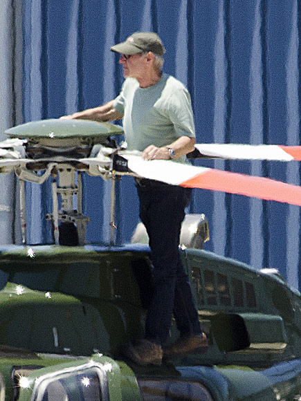 Harrison Ford in Helicopter After Comic-Con Appearance
