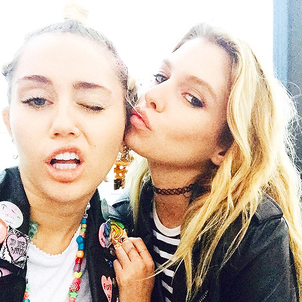 Miley Cyrus Out with Victoria's Secret Model Stella Maxwell