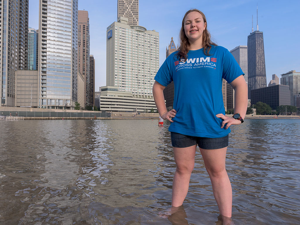 14-Year-Old Illinois Girl to Swim Across Lake Michigan for Cancer Research