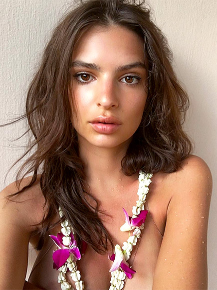 Emily Ratajkowski Goes Topless During Vacation