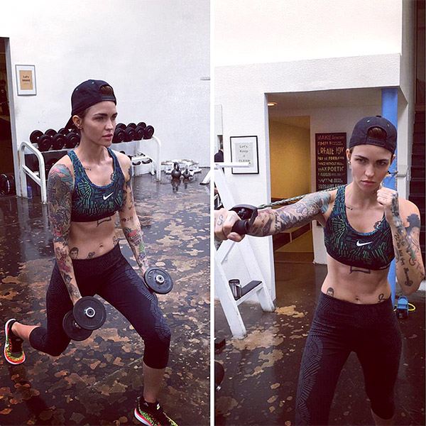 Ruby Rose Shows Off Her Abs In Fierce Gy