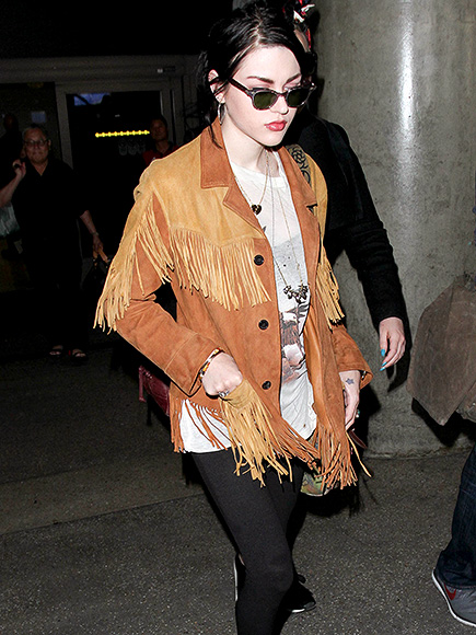 Frances Bean Cobain at LAX Following Divorce News