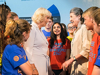 Camilla, Duchess of Cornwall Gets the Giggles – with Help from Roald Dahl's Widow Liccy