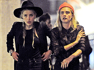 London Ladies Night! Amber Heard Parties with Pals Cara Delevingne and Margot Robbie Days After Divorce Settlement