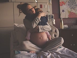 Photographer Captures the Moment a Mom Says Goodbye to an Older Child Before Giving Birth