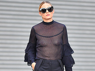 Olivia Palermo Dares to Bare in Completely Sheer Top