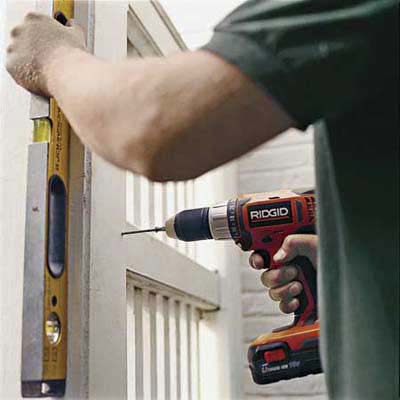 man with power drill