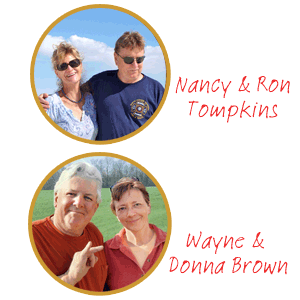 portraits of DIY'ers Nancy and Ron Tompkins, and Wayne and Donna Brown