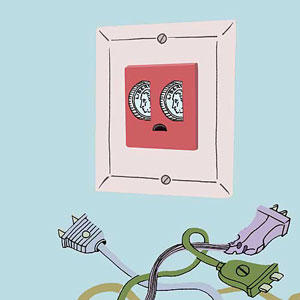 power, outlets, electrical wiring
