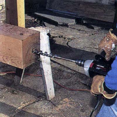 Step 1: Dig footing holes to create an arbor
